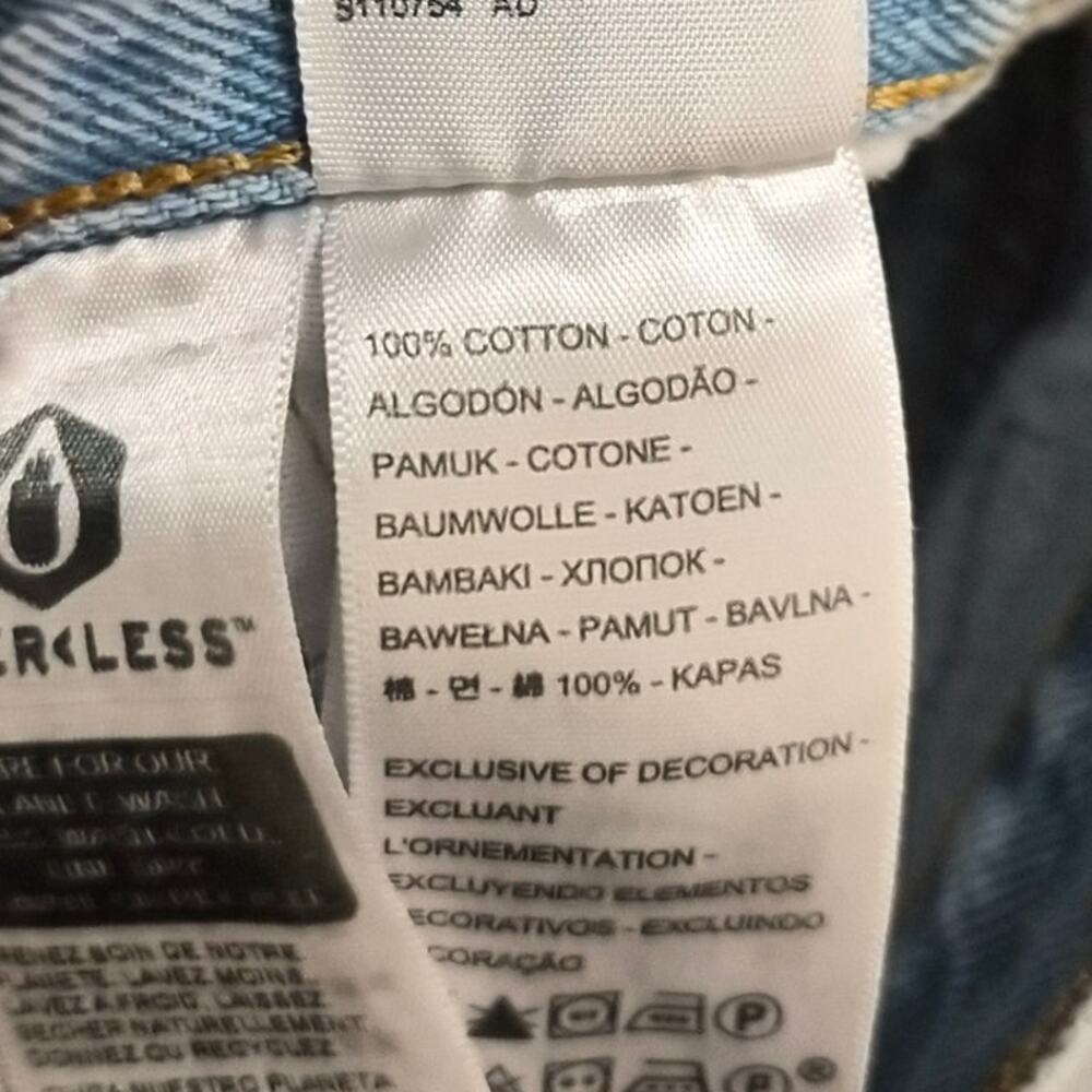Levi's Light Wash 100% Cotton 501 Distressed Shorts 29 Button Fly - Picture 6 of 6
